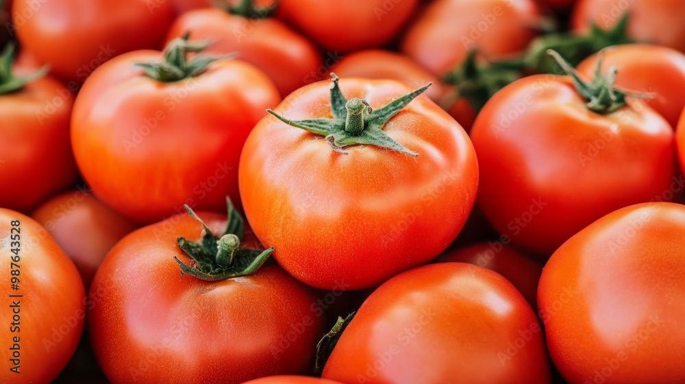 Tomatoes lying on a pile on top of each other, tomato texture. Selective focus Tomatoes lying on a pile on top of each other, tomato texture. Selective focus