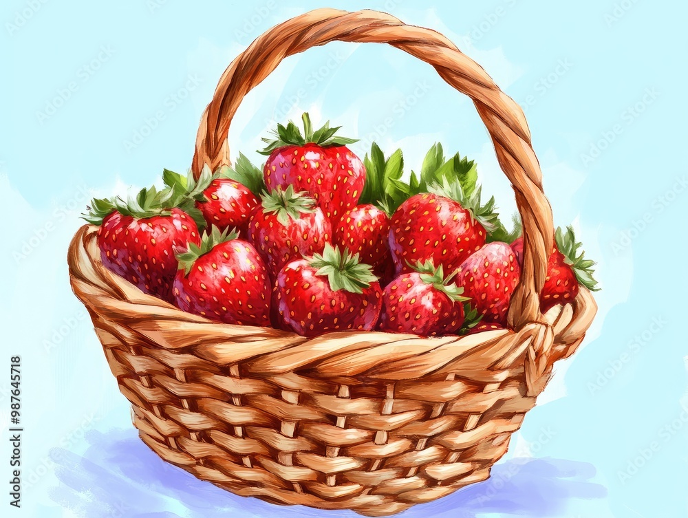 Wicker basket with tasty red strawberries on --ar 4:3 --v 6.1 Job ID: 70811d0a-8aea-4a19-ade1-5a0b22acc9fd Wicker basket with tasty red strawberries on --ar 4:3 --v 6.1 Job ID: 70811d0a-8aea-4a19-ade1-5a0b22acc9fd