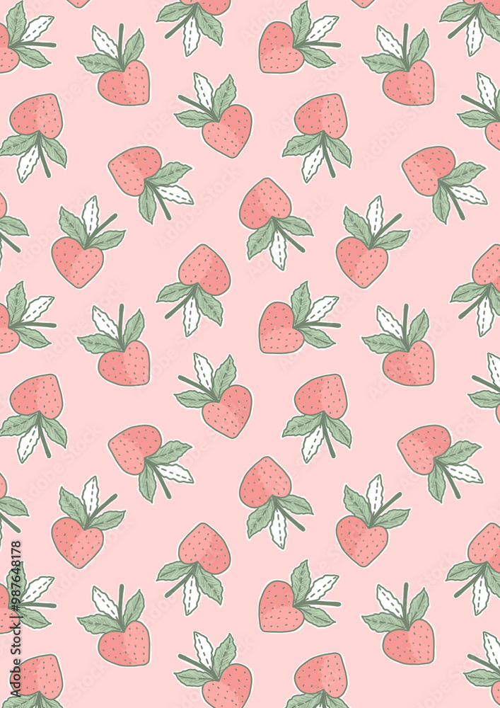 seamless pattern with strawberries seamless pattern with strawberries