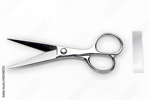 Sleek Silver Scissors Architectural Minimalism and Precision Cutting