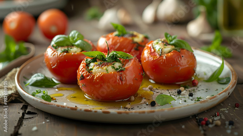 Stuffed Tomatoes with Basil and Cheese A Simple and Delicious Recipe