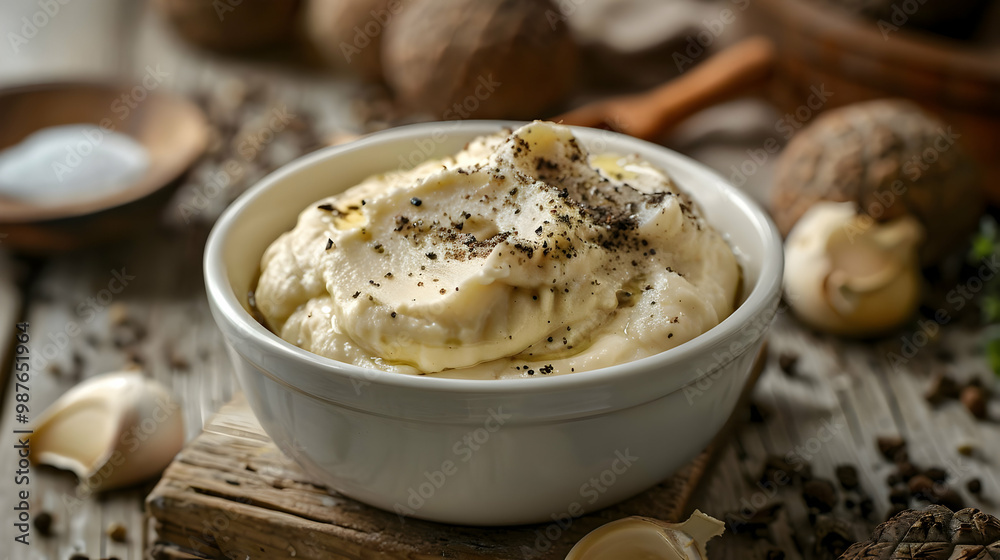 Creamy Mashed Potatoes with Garlic and Pepper Creamy Mashed Potatoes with Garlic and Pepper