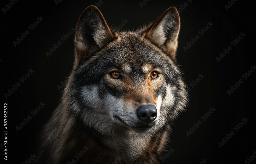 A fox portrait front face.