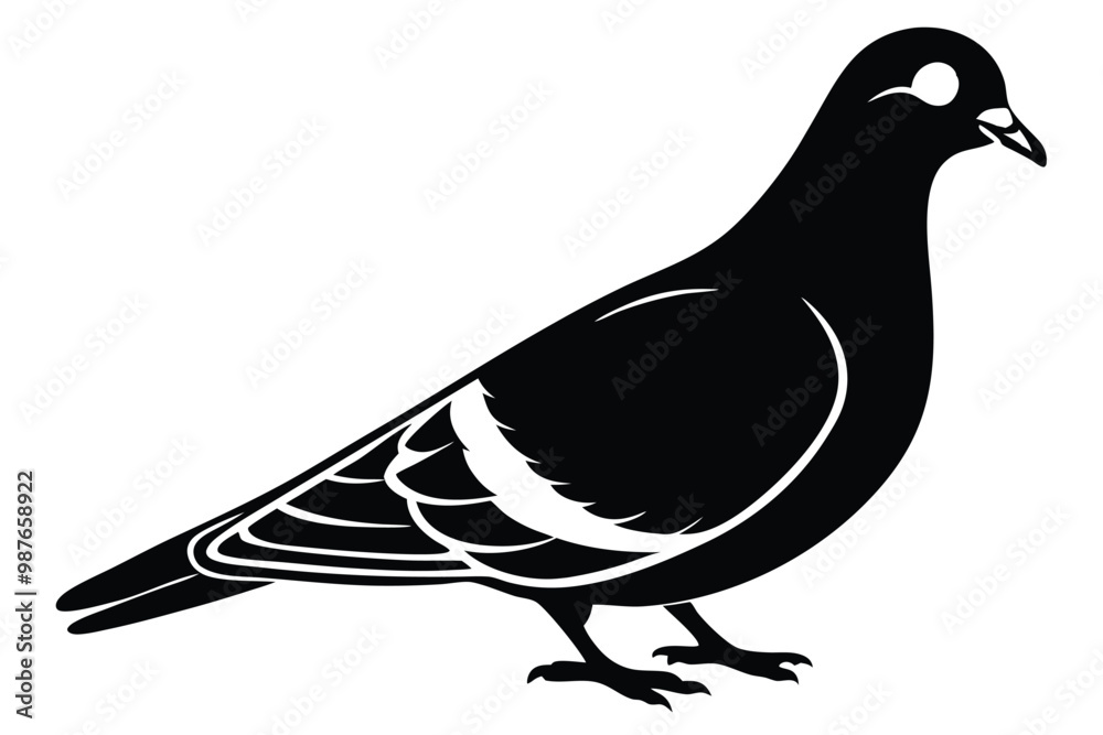 Obraz premium pigeon-white-background.eps