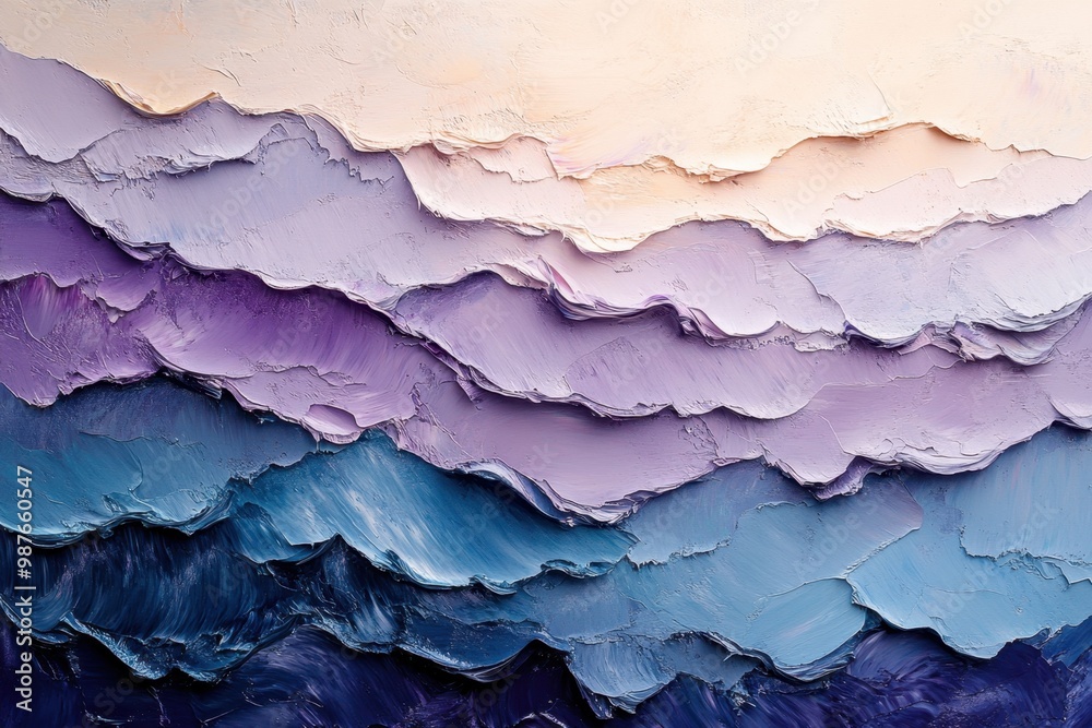 Painting of a wave pattern with different colors Painting of a wave pattern with different colors