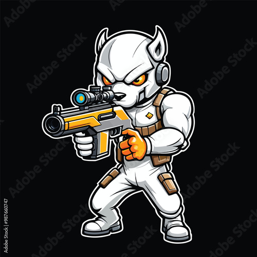 First-person shooter Logo mascot