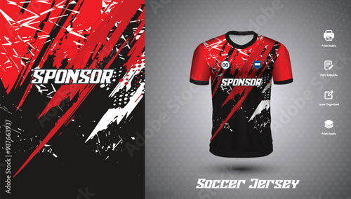 Soccer jersey design for sublimation or sports t-shirt design for cricket
