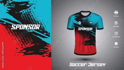 Soccer jersey design for sublimation or sports t-shirt design for cricket
