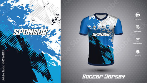 Soccer jersey design for sublimation or sports t-shirt design for cricket
