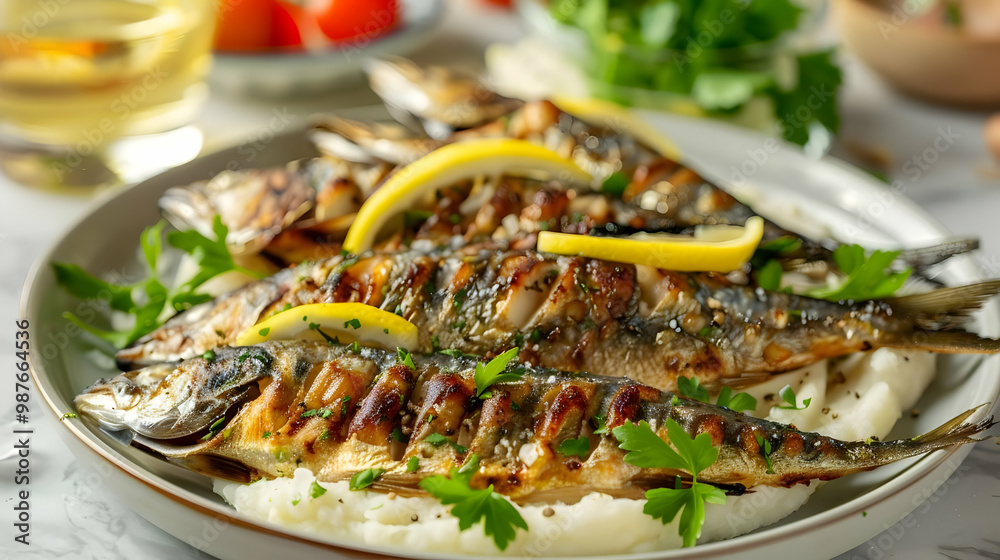 Grilled Mackerel with Lemon and Mashed Potatoes A Culinary Delight Grilled Mackerel with Lemon and Mashed Potatoes A Culinary Delight