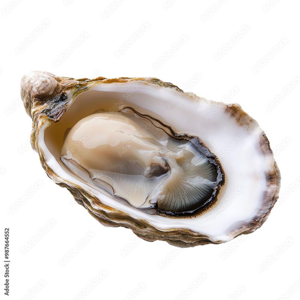 Fresh oyster on a white isolate background. Fresh oyster on a white isolate background.