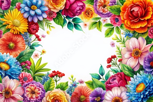 Elegant Floral Watercolor Frame Design for Invitations, Greeting Cards, and Artistic Projects