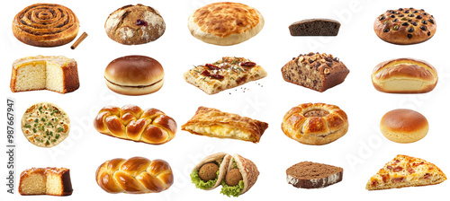 Assorted Baked Goods and Pastries Collection