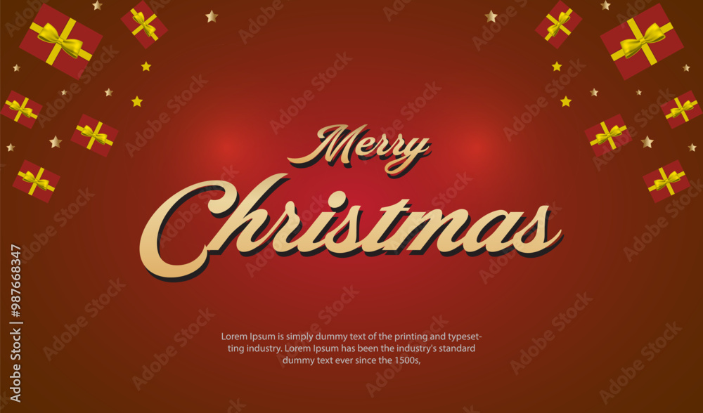 Merry Christmas and happy New Year poster design vector. Merry Christmas and happy New Year poster design vector.