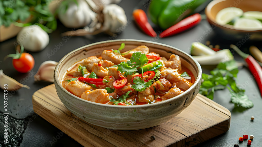 Spicy Chicken Red Curry A Delicious Thai Dish Spicy Chicken Red Curry A Delicious Thai Dish