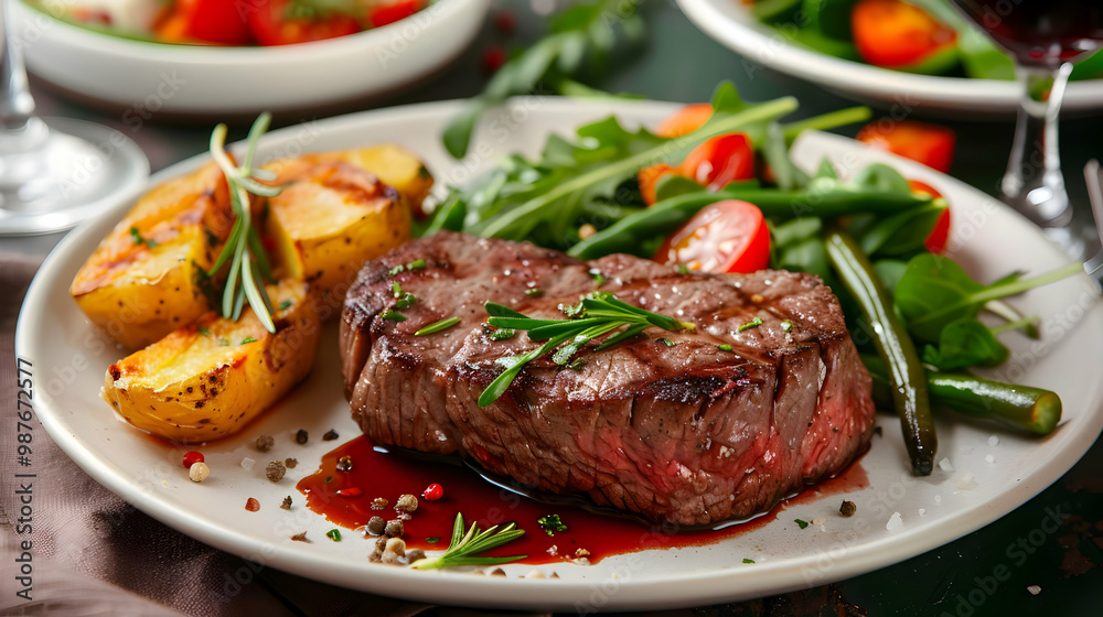 Grilled Steak with Roasted Potatoes and Green Beans Delicious Dinner Recipe Grilled Steak with Roasted Potatoes and Green Beans Delicious Dinner Recipe