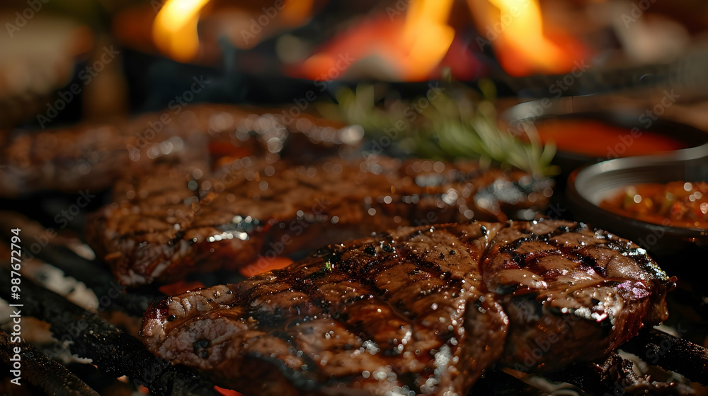 Juicy Grilled Steak on the BBQ Delicious Summer Dinner Juicy Grilled Steak on the BBQ Delicious Summer Dinner