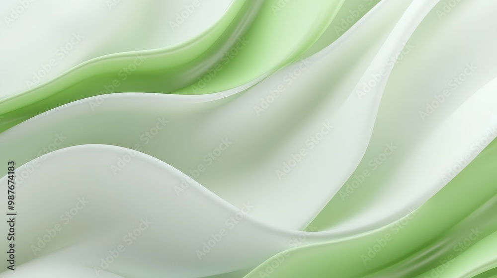 Obraz premium A green and white wave pattern