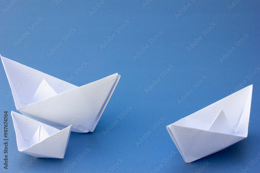 Sail Away Origami Craft. Three origami miniature boats that capture the essence of sailing. Sail Away Origami Craft. Three origami miniature boats that capture the essence of sailing.