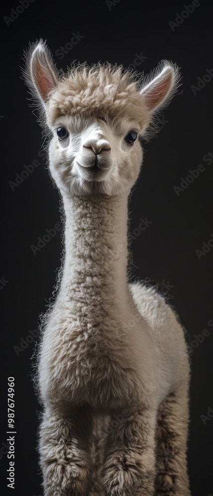 Fototapeta premium Cute Alpaca Portrait.