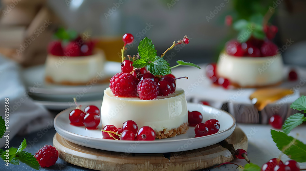 Delicious Cheesecake with Raspberries and Red Currant Delicious Cheesecake with Raspberries and Red Currant