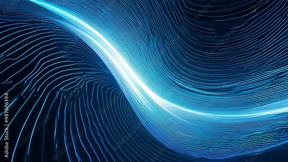 Abstract Digital Art with Blue Lines Abstract Digital Art with Blue Lines