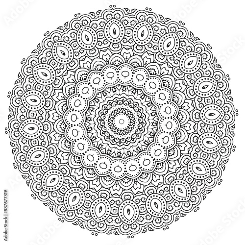 Complex Mandala Coloring Pages for Challenging Fun