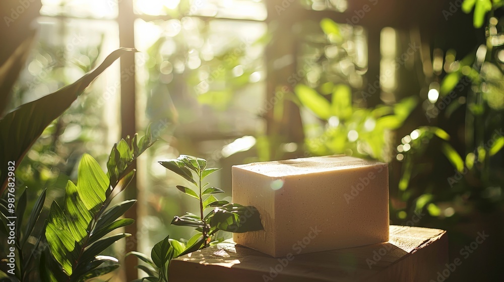 A close-up of an eco-friendly product in a natural setting, surrounded by plants and sunlight, emphasizing its environmental benefits and appeal to nature-loving consumers A close-up of an eco-friendly product in a natural setting, surrounded by plants and sunlight, emphasizing its environmental benefits and appeal to nature-loving consumers