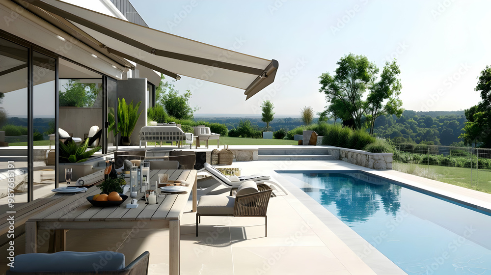 Modern Luxury Home with Pool and Patio Perfect for Relaxation Modern Luxury Home with Pool and Patio Perfect for Relaxation