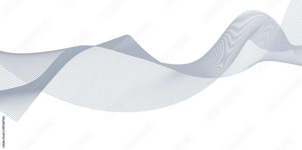 Vector flow blend carve wave futuristic technology stripe line isolated on white carve line background. seamless wave pattern glowing science flowing line graphic template background. Vector flow blend carve wave futuristic technology stripe line isolated on white carve line background. seamless wave pattern glowing science flowing line graphic template background.