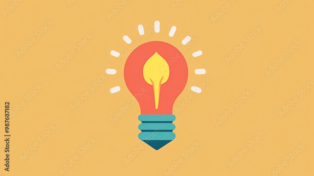 Illuminating Growth: Conceptual Flat Design Illustration of Bright Idea with Upward Arrow Sparking Insight and Progress Illuminating Growth: Conceptual Flat Design Illustration of Bright Idea with Upward Arrow Sparking Insight and Progress
