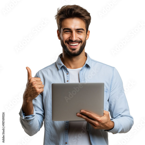 Businessman with laptop