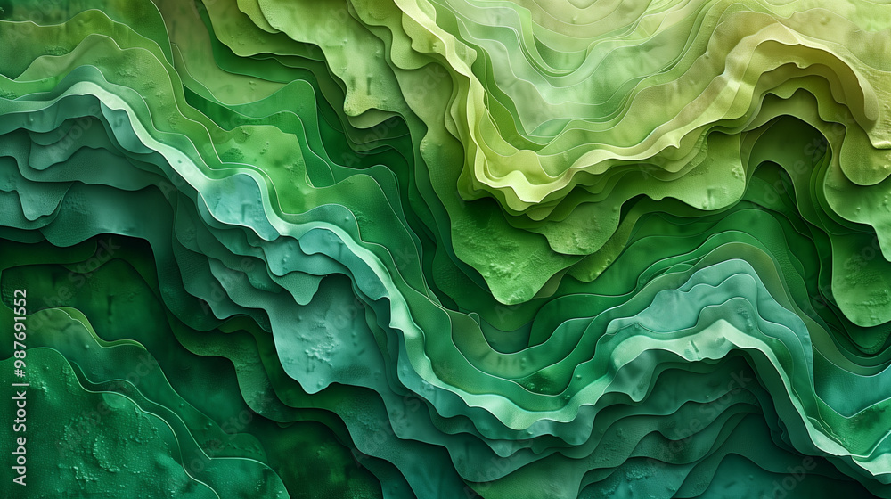Obraz premium Nature-inspired eco background with green abstract design.