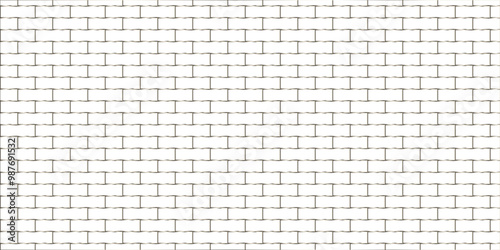 Abstract bathroom wall and floor brick wall texture background. white brick vector illustration texture of the wall with masonry Bricks laid in rows background.	
