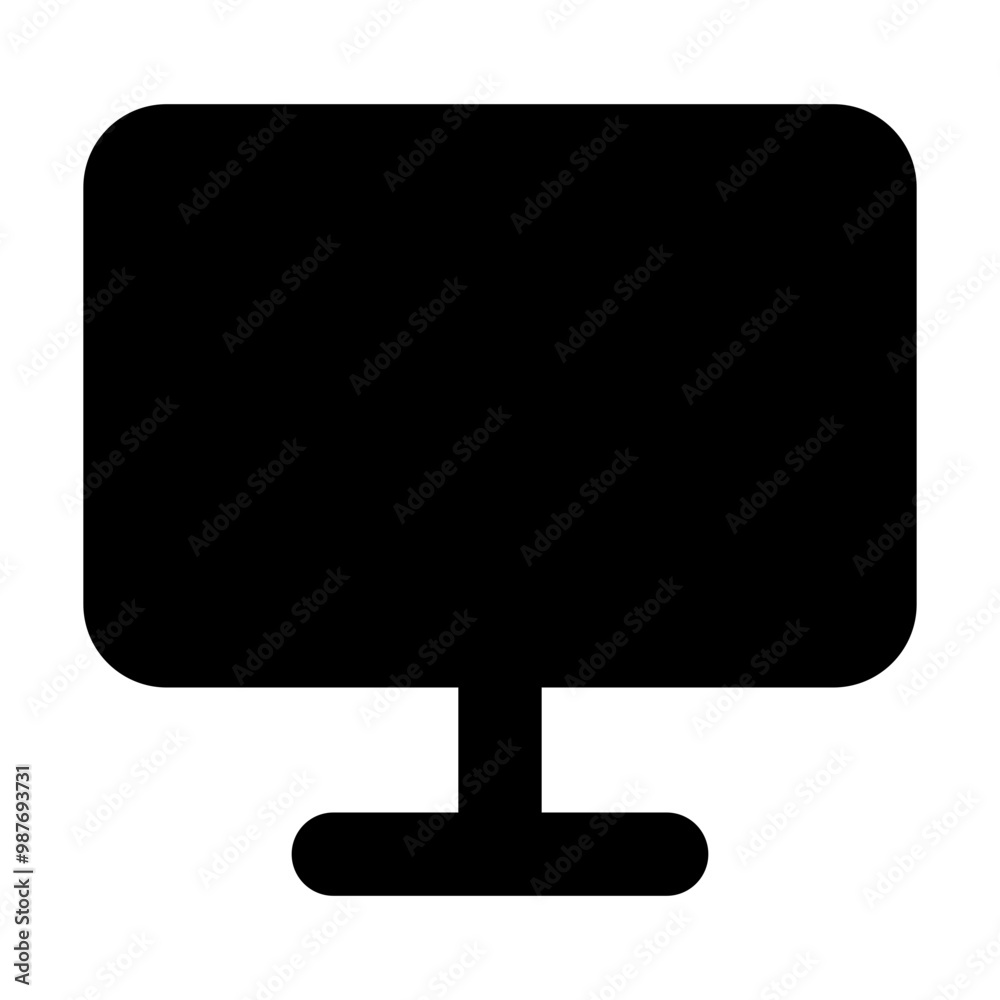 Tv In Glyph Icon Style
