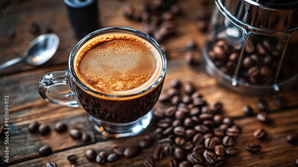 Espresso is a strong, concentrated coffee shot Espresso is a strong, concentrated coffee shot