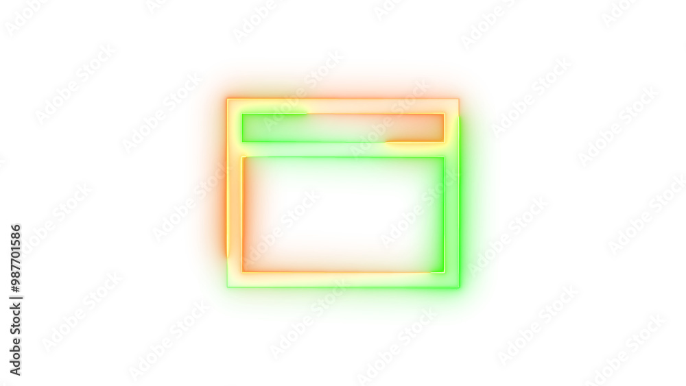 Neon icon favicon symbol green brown color transparent background Neon icon favicon symbol green brown color transparent background