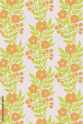 botanical floral vector seamless pattern with roses herbs and leaves big set background with flowers