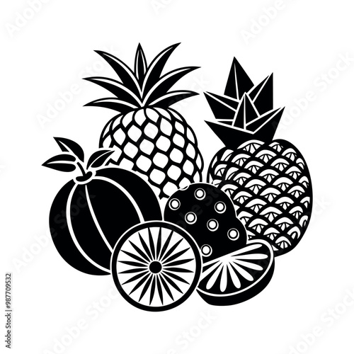 fruit vector silhouette