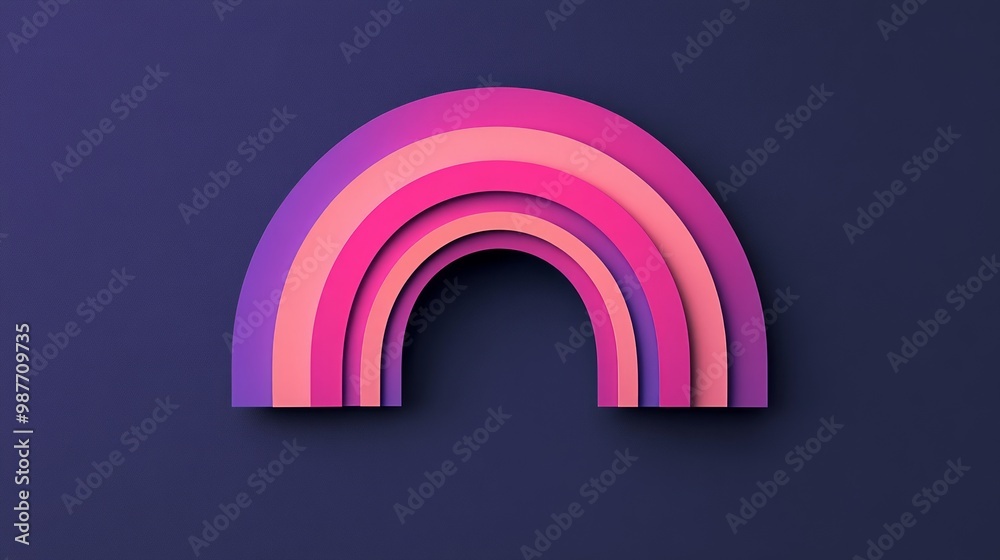 Rainbow paper cut on dark background colorful weather-themed design great for children’s books or educational posters Rainbow paper cut on dark background colorful weather-themed design great for children’s books or educational posters