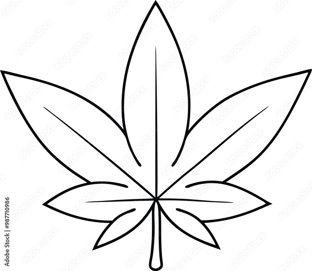Thin Line Cassava Leaf Vector Illustration for Nature Lovers
Thin Line Cassava Leaf Vector Illustration for Nature Lovers
