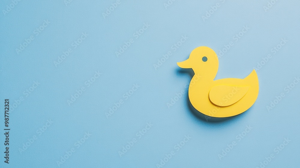 Yellow Duck Paper Art Illustration Ideal For Children Books Web And Banner Design Yellow Duck Paper Art Illustration Ideal For Children Books Web And Banner Design