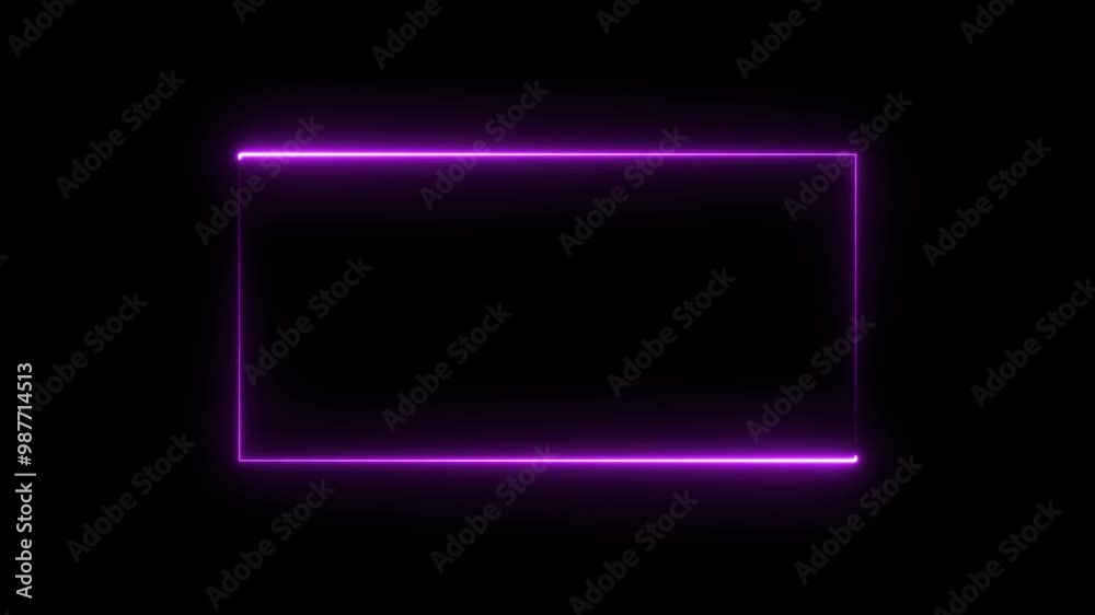 Moving Neon Rectangle Frame Animation. Moving Neon Rectangle Frame Animation.