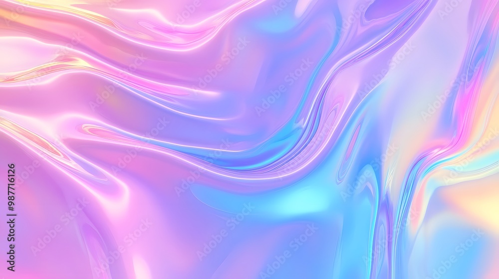 Naklejka premium Abstract Liquid Swirls in Pastel Colors