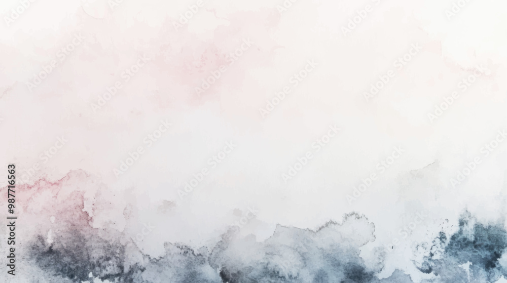 Obraz premium Abstract horizontal watercolor background. Hand drawn vector texture. Brush stroked painting pastel color watercolour