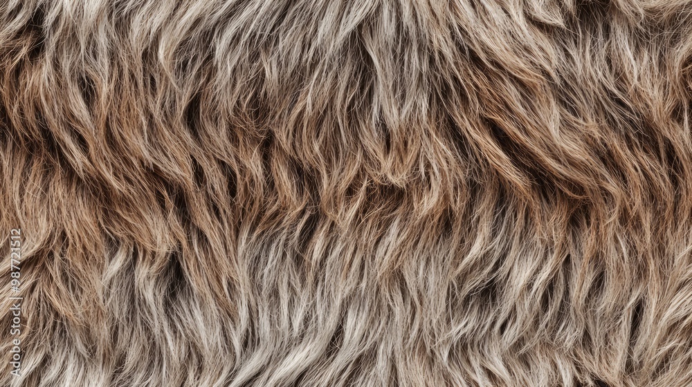 Naklejka premium Rustic Charm: Seamless Goat Fur Textures in Earthy Tones