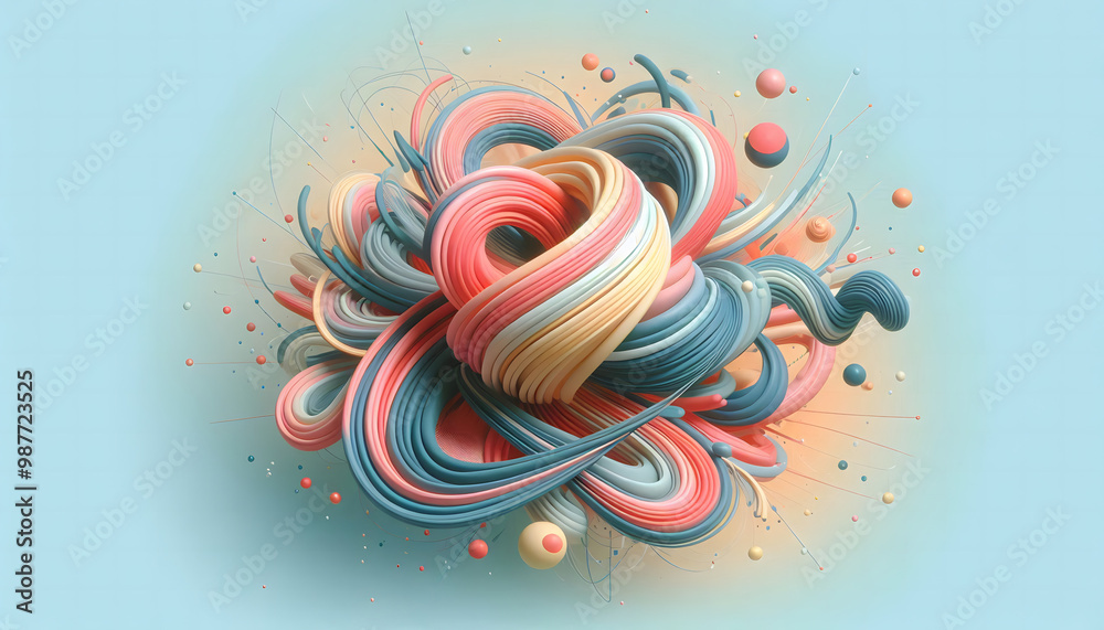 An abstract swirl of multicolored ribbons floats against a soft pastel backdrop, evoking a sense of movement and depth. An abstract swirl of multicolored ribbons floats against a soft pastel backdrop, evoking a sense of movement and depth.