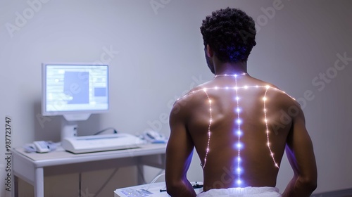 Man with Vitiligo on His Back - Body Art Photography