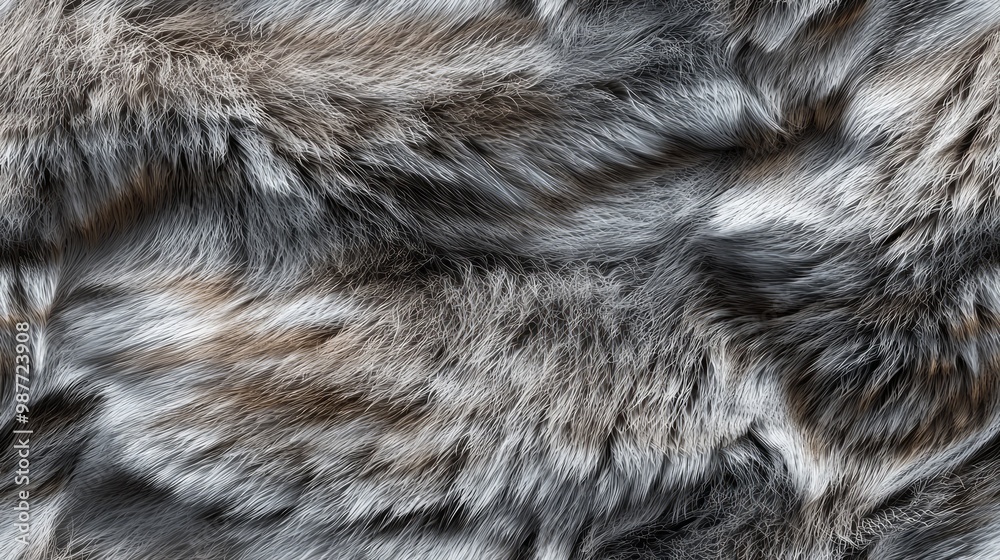 Graceful Wildness: Minimalist Wolf Fur Pattern in Rich Grays with Soft Textures Graceful Wildness: Minimalist Wolf Fur Pattern in Rich Grays with Soft Textures