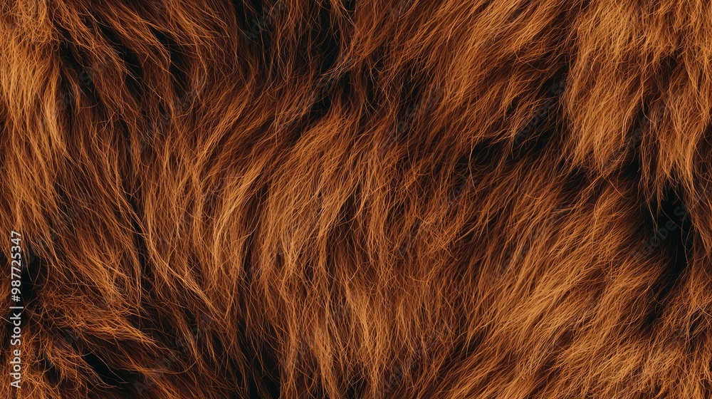 Naklejka premium Majestic Lion Fur: Refined Minimal Representation with Rich Colors and Soft Textures